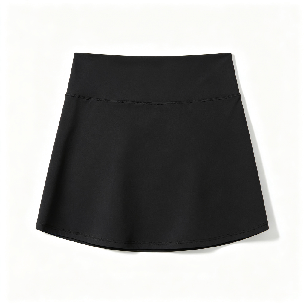 Black High Waist A-Line Athletic Skort – affordable fashion online