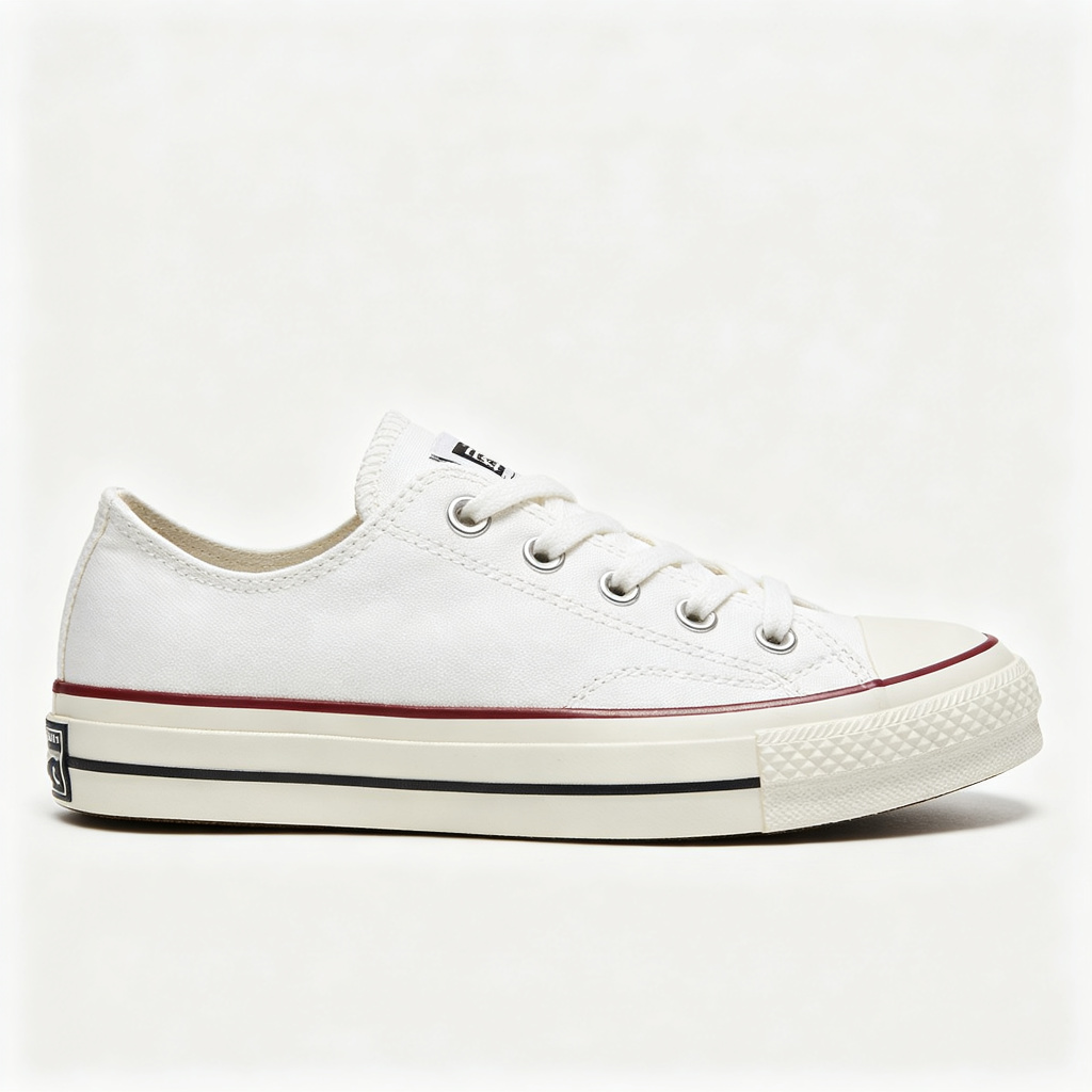 White Low Top Canvas Sneakers – comfortable casual shoes and sneakers