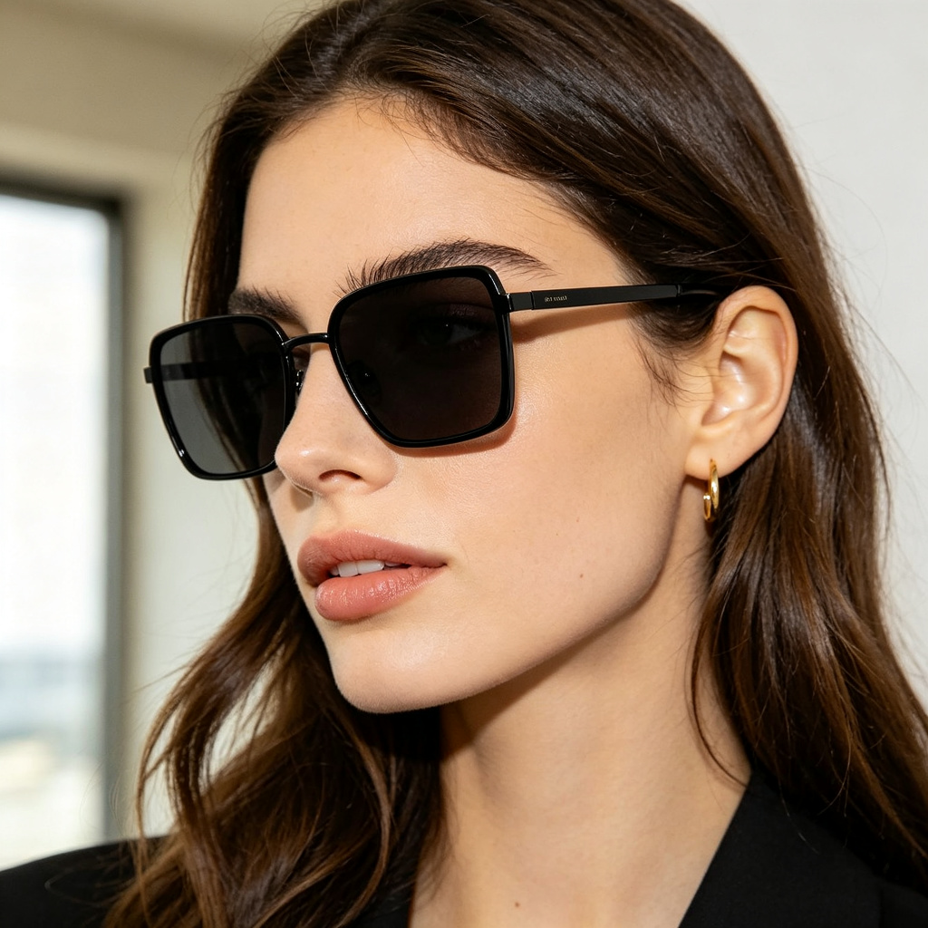 Black Metal Square Frame UV400 Sunglasses – fashion sunglasses and everyday eyewear