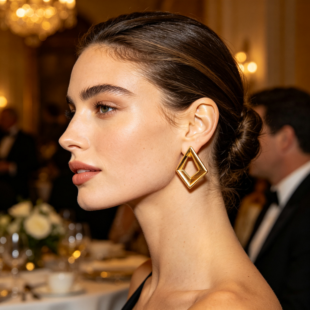 Gold Geometric Hoop Earrings – fashion jewelry and statement accessories