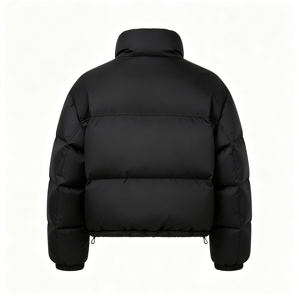 BlackColor-Block Down Jacket