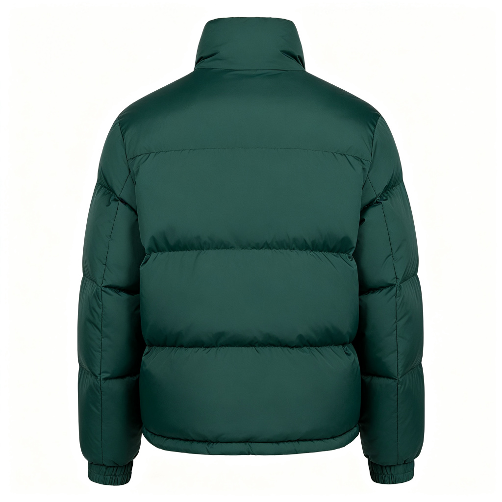 Forest GreenStand-Collar Down Jacket
