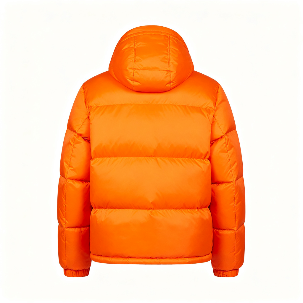 OrangeHooded Down Jacket