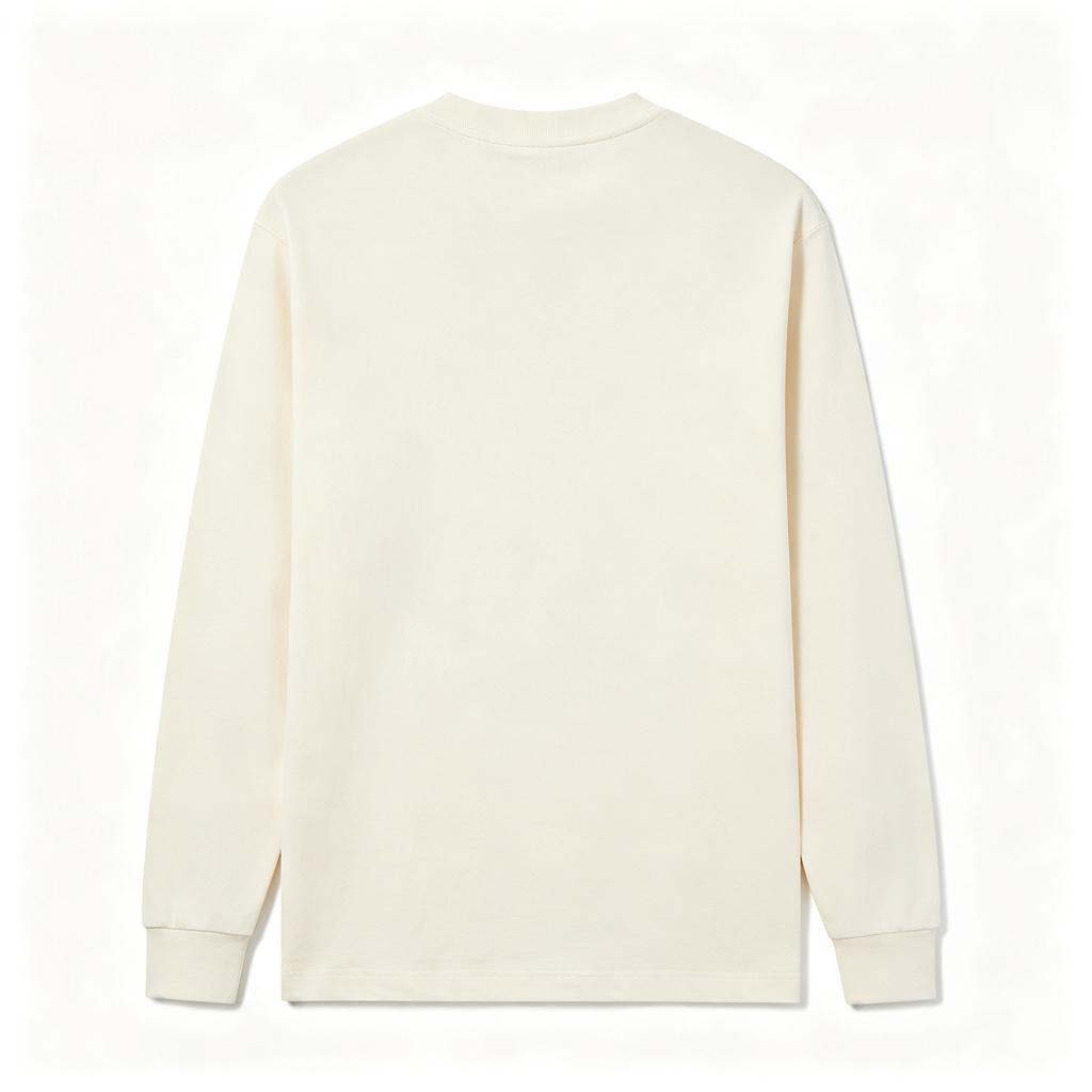 Cream Smiley Face Print Long Sleeve T-Shirt