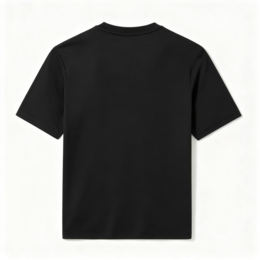 Black Crew Neck Short Sleeve Athletic T-Shirt