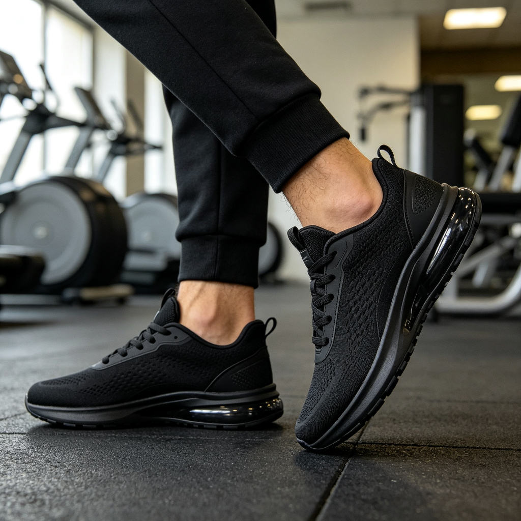 Black Athletic Casual Sneakers – comfortable casual shoes and sneakers