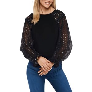 Pullover – Metallic-Optik, Top