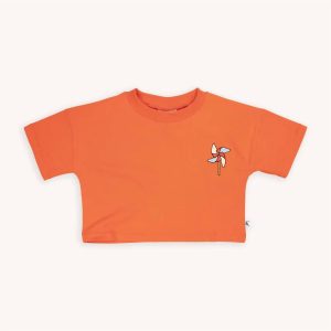 Mädchen-Hemd – verkürzt, Orange, 7733793194044