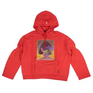 Pantoletten – Rot, Grafikmotiv, Pullover, Kapuzenpullover