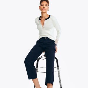 Nautica Damen-Hose – hoher Bund, weites Bein, verkürzt, 7734265544764