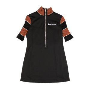 Kleid – Schwarz, Reißverschluss, Rollkragen, Mini