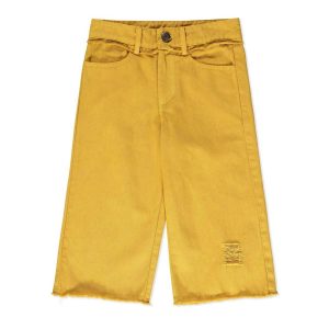 Mädchen-Jeans – weites Bein, Senf, 7733717401660