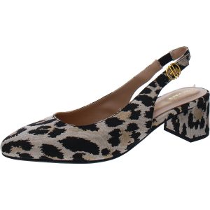 Damen-Pumps – zum Hineinschlüpfen, spitze Schuhspitze, Fersenriemen