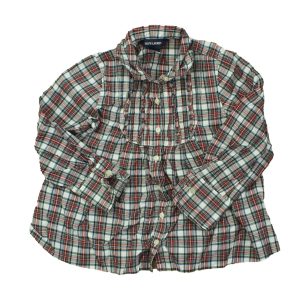 Ralph Lauren Mädchen-Bluse – Rot, Schwarz, Karomuster, 7805914742844