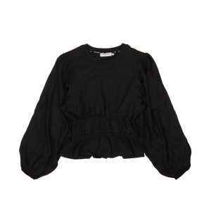 Opening Ceremony Bluse – Seide, Langarm, Top, Schwarz