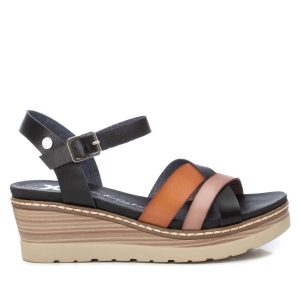 Damen – Keilsandalen – Schwarz – 7703561830460