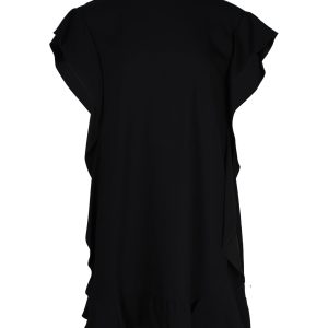 Valentino Kleid – Rot, gerüscht, Mini, Schwarz, Acetat, 7748775837756