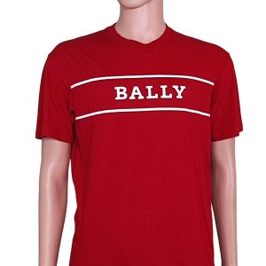 Bally Herren-T-Shirt – 6240605, Rot, Baumwolle, bedruckt, Logo, 7706142539836