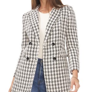 Vince Camuto Jacke – zweireihig, lang geschnitten, 7766598778940