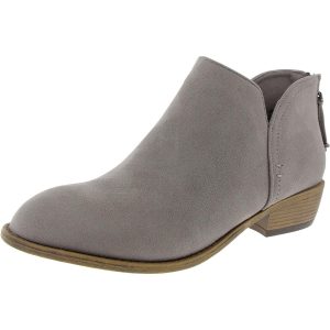 Stiefeletten – Reißverschluss, Velourslederimitat