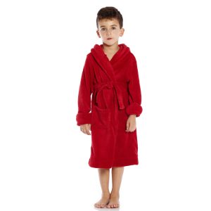Kinder-Bademantel – Fleece, mit Kapuze, klassisch, unifarben, Farbe, 7195377664060