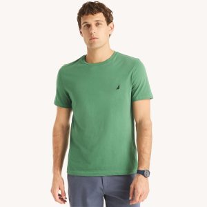 Nautica Herren-T-Shirt – unifarben, Rundhalsausschnitt, 7785119318076
