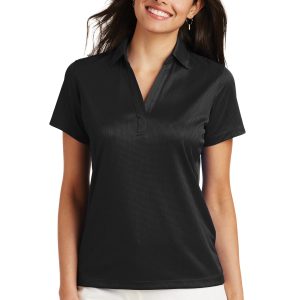 Port Authority Damen-Poloshirt – Performance, fein, Jacquard, L528