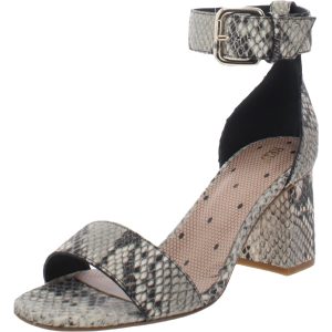 Kleid – Leder, Schlangenmuster, Sandalen