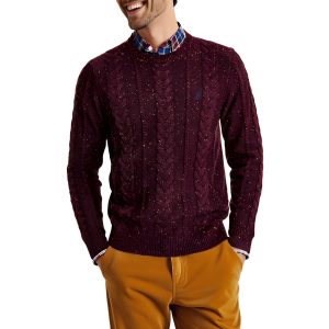 Pullover – gestrickt, Zopfstrick, Rundhalsausschnitt