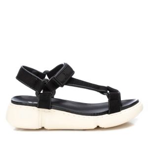 Damen – flache Sandalen – Schwarz – 7703551344700