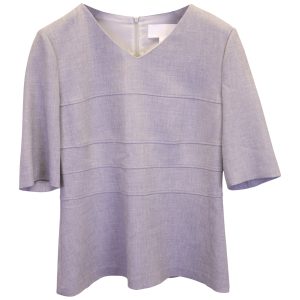 Hugo Boss Top – V-Ausschnitt, Grau, Polyester, Viskose, 7748641751100