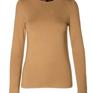Damen-T-Shirt – U-Boot-Ausschnitt, Camel, 7703568318524