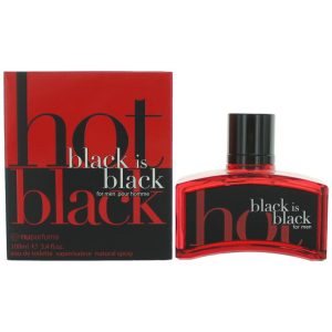 Black Is Black Hot von NuParfums – 3,4 oz, Eau de Toilette, Spray, für Herren