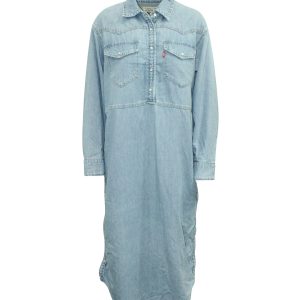 Ganni Levi'S Hemd – ×, Denim, Kleid, Hellblau, Baumwolle, 7764873347132