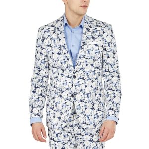 Blazer – Blumenmuster, bedruckt, schmale Passform
