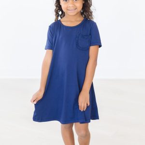 T-Shirt – Marineblau, Kleid