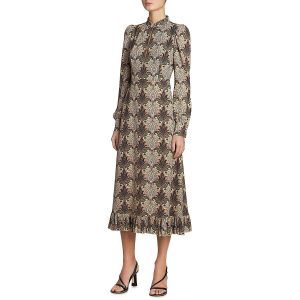 Kleid – Blumenmuster, bedruckt, Midi