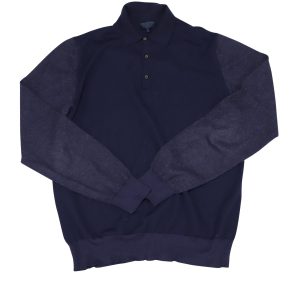 Lanvin Hemd – Langarm, Marineblau, Blau, Wolle, 7766494412860