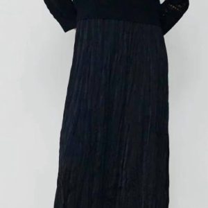 Pullover – zweiteilig, Kleid, Schwarz