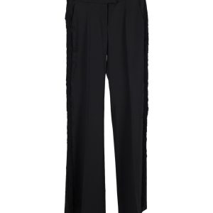 Stella McCartney Hose – mit Fransen, Schwarz, Wolle
