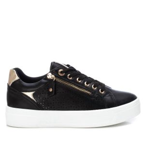 Damen-Sneaker – Leder, Schwarz, 7704748556348
