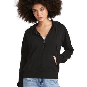 District Damen-Pullover – Perfect Tri, Fleece, 1/2-Reißverschluss