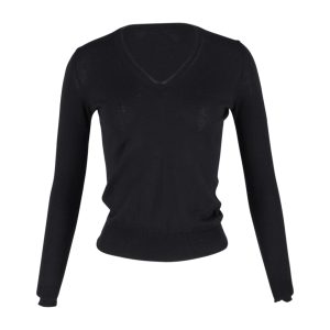 Saint Laurent Pullover – V-Ausschnitt, Schwarz, Wolle