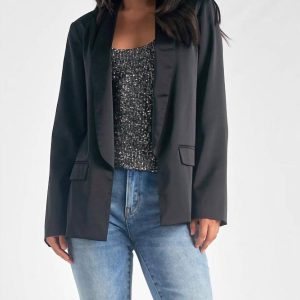 Blazer – Satin, Schwarz, 7331569107004