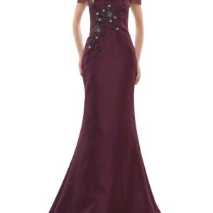 Kleid – schulterfrei, Weinrot
