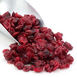 Mit Zucker gesüßte Cranberries