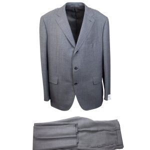 Einreihiger Blazer – Grau, Schwarz, Wolle