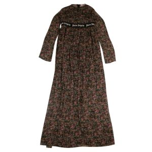Kleid – lang, Blumenmuster, Logo