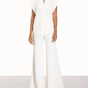 Damen-Hose – ausgestellt, Sahne