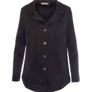 Jacke – mit Knopfleiste, Schwarz